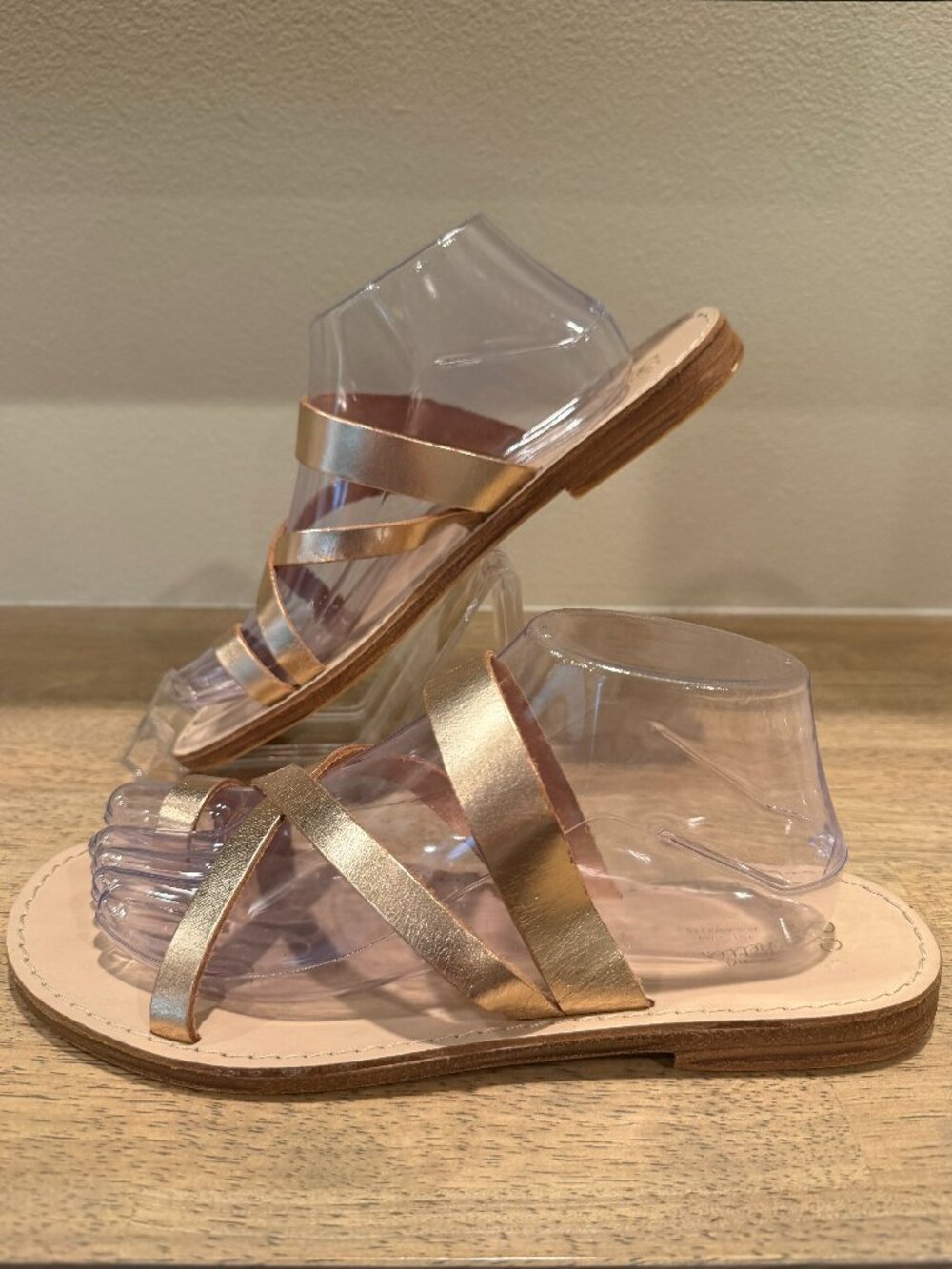 Seychelles Gold Strappy Sandals Women's Size 9.5 Boho Metallic Dressy